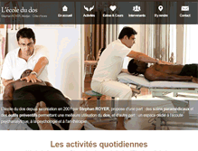 Tablet Screenshot of ecole-du-dos-royer.com